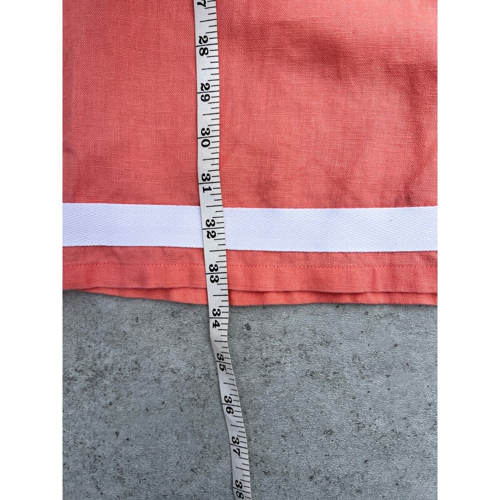 Sail to Sable Coral Pink Linen Sleeveless Tunic Shift Sun Dress Cover Cruise S - Picture 9 of 10